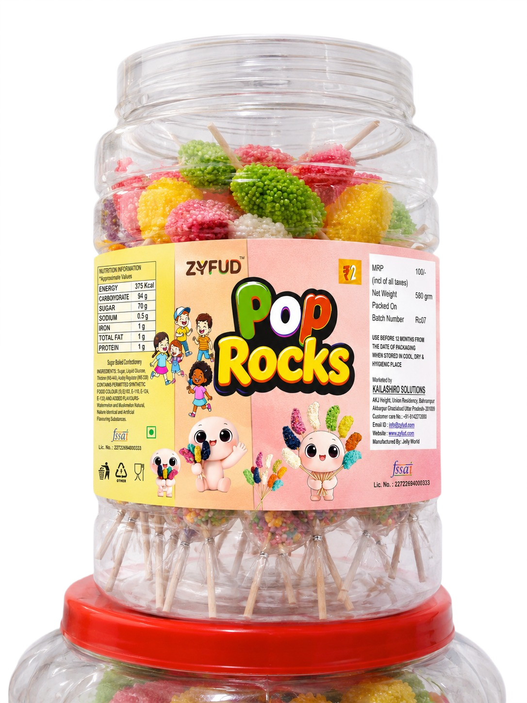 ZYFUD Pop Rocks wholesale candy jar
