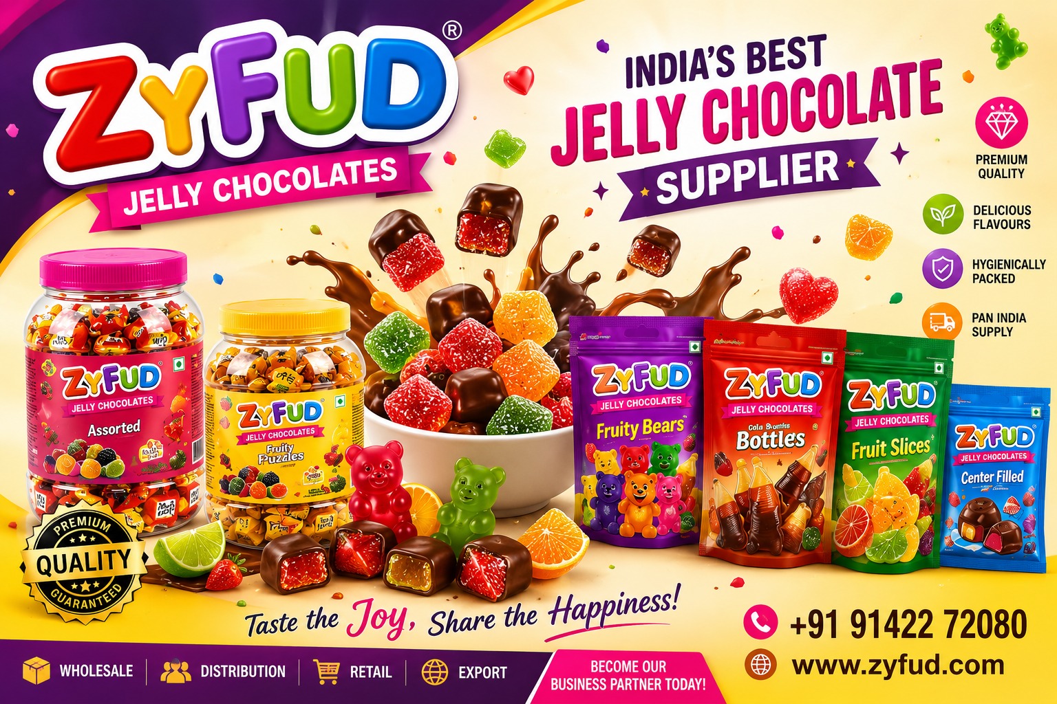 ZYFUD jelly chocolates wholesale product range